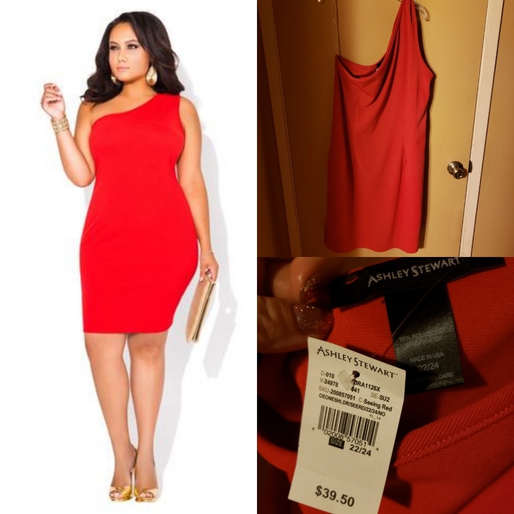 Ashley Stewart size 22/24 red dress